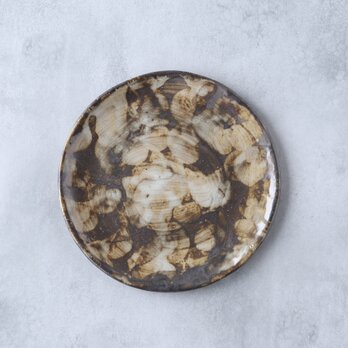 大理石（マーブル）模様の平皿の画像