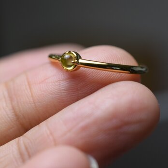 SR4-136ミニ宝石質 天然 プレーナイト 葡萄石 リング フリーサイズ 指輪の画像