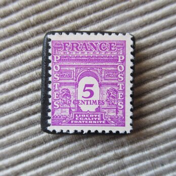 フランス　切手ブローチ9665の画像