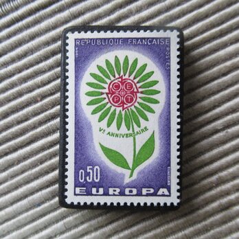 フランス　切手ブローチ 9669の画像
