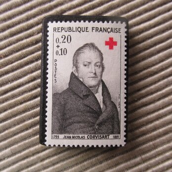 フランス　切手ブローチ 9677の画像