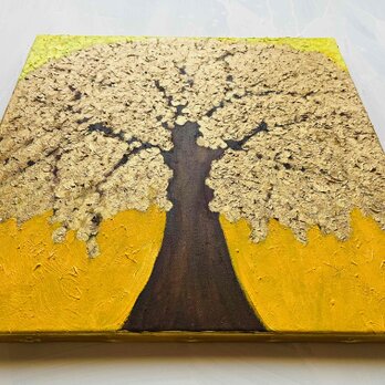 【金運・勝利】「黄金の木」S6・油彩画の画像