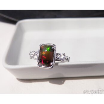 ブラックオパール リング / Ethiopian Black Opal Ring 1の画像