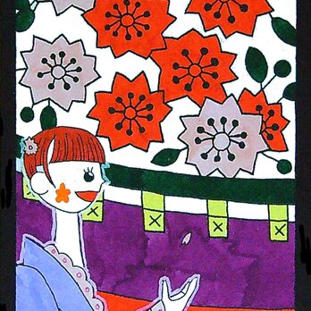 花札モチーフポストカードDの画像