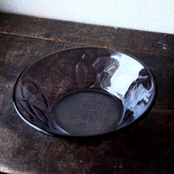 薄紫で素敵◆昭和期　戦後プレスガラス紫鉢　碗　昭和レトロ　器　丁寧な暮らしに。の画像