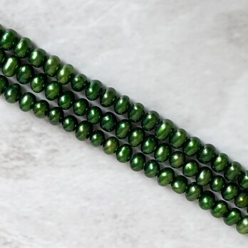 グリーン系 淡水パール ポテト 本真珠 極小粒 小粒 3mm 3.5mm 10粒 緑 ルースの画像