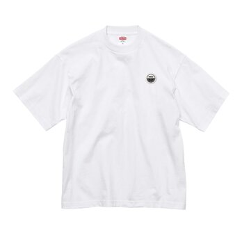 オフコートTシャツ【ホワイト】 刺繍ワッペンWEDNESDAY GYM HOOPS JUMP SWISHの画像