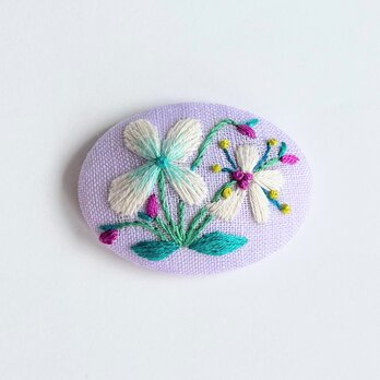 草花の刺繍ブローチ・botanical#267の画像