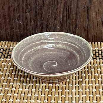 陶器 豆皿単品　薄あずき色（還元焼成）【240504】の画像