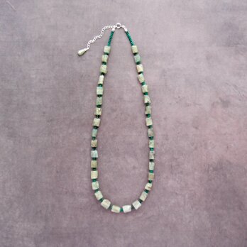 【SV】Green Kyanite × Malachite／グリーンカイヤナイト×マラカイト ネックレスの画像