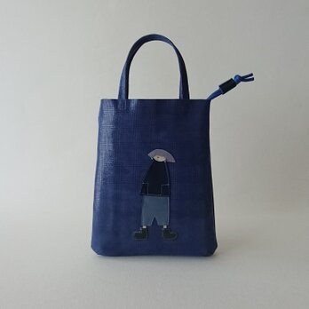 annco leather 3way mini bag [glen check/blue]の画像
