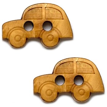 フランス ウッドボタン 自動車 L 2個 くるま 乗用車 乗り物 のりもの 男の子 B-2490の画像