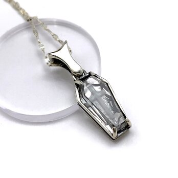棺桶ネックレス 水晶/シルバー925 つけっぱなし/シルバーアクセサリー/メンズアクセサリー/ゴシック パンクロックの画像
