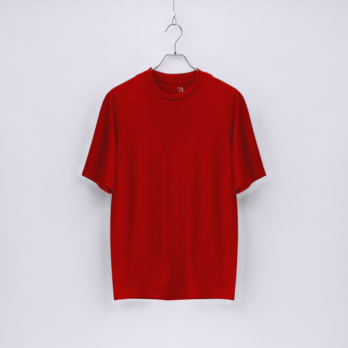 【ユニセックス】C FLEX　メリノウールTシャツ　(800 レッド　LLサイズ)の画像