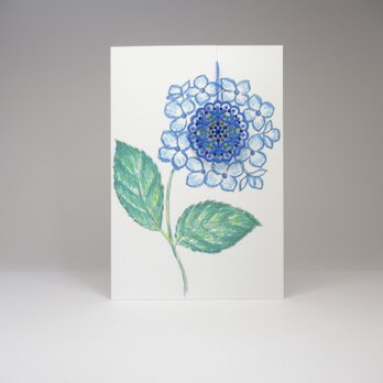 刺繍カード・紫陽花の画像