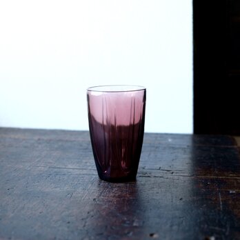 紫で素敵◆昭和期　戦後プレスガラスコップ　古民家　昭和レトロ　ニュートロ　暮らしにの画像