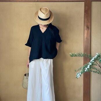 Double Cotton Gemini Pants/ ゆったりコットンパンツ３色の画像