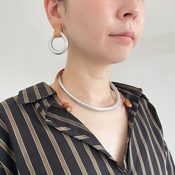 Donuts~choker~【レザーチョーカー】"silver"の画像