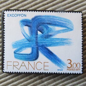 フランス　美術　切手ブローチ9700の画像