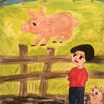 放牧豚の画像