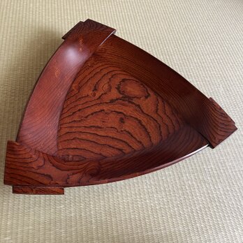 欅拭漆盛器「笹舟」(けやきふきうるしのもりき　ささふね)　　IM705の画像