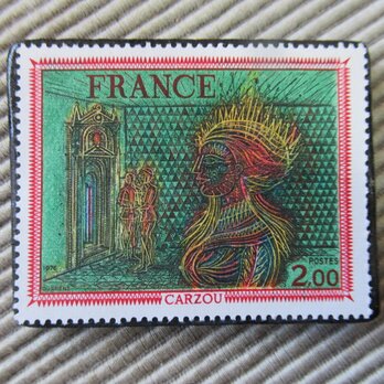 フランス　美術　切手ブローチ9711の画像