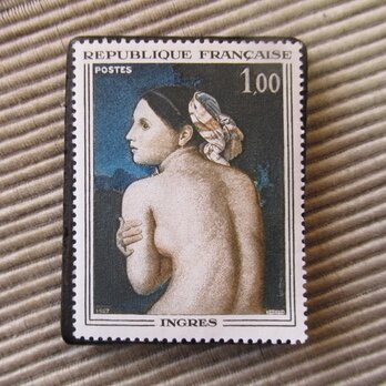 フランス　美術　切手ブローチ9737の画像