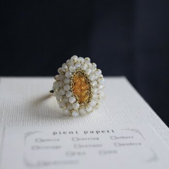 Classical flower Ring [ moonstone ]の画像