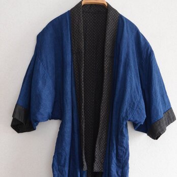 着物 藍染 古着 木綿 古布 小紋 ジャパンヴィンテージ リメイク素材の画像