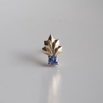 Petit pierce〔mineral〕K10スタッドピアス片耳(Blue Sapphire)の画像