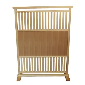 格子 衝立 W91.5D27.5H120 メープル無垢材 木地色