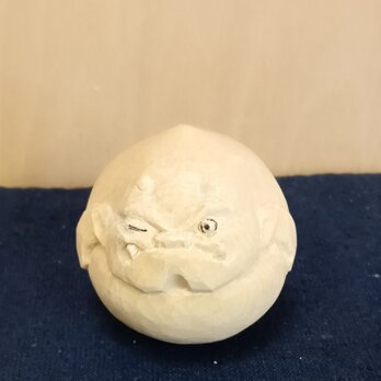 丸い天邪鬼(5)   木彫りの画像