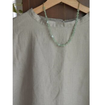 Natural -アベンチュリンの刺繍糸ネックレスの画像