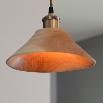 胡桃のペンダントライト、シェード(Φ215一点物)/セラピストが作る木工品 #0129の画像