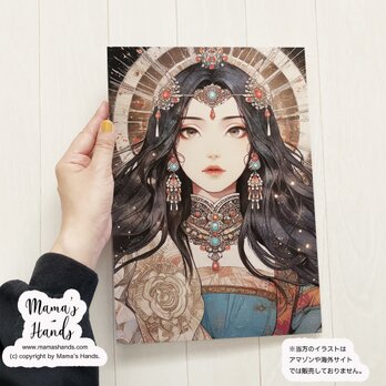 ⭐️2点売れました⭐️A4 ポスター 黄金の 瀬織津姫 セオリツヒメ 女神 日本神話 開運 水彩画 イラスト アート