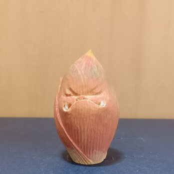 茗荷の木彫りの画像