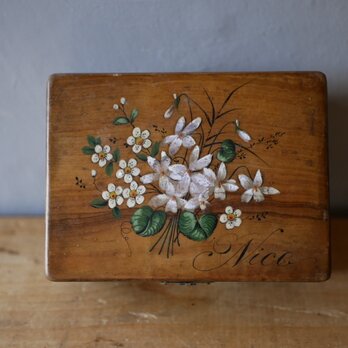 モシュリンヌ　NICE　ニース　木製ボックス　フランスアンティーク　ブロカント