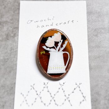 日々の小窓　ステンドグラスブローチ