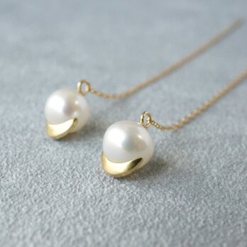 Freshwater Pearl Earrings/Chain/Crescent ■イヤリング対応あり■ *の画像