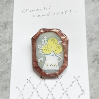 日々の小窓　ステンドグラスブローチ