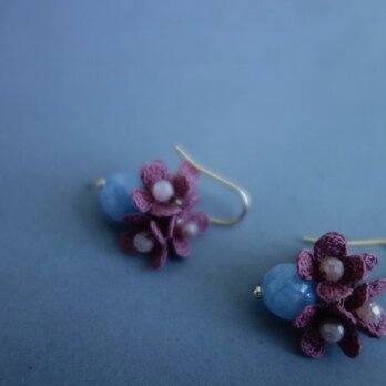 Right blue Hisui / bouquet of milk bordeaux flowerの画像