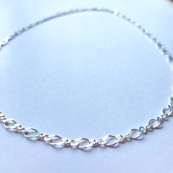 silver フィガロチェーン ネックレス　60㎝の画像