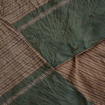 古布 風呂敷 木綿 リメイク素材 縞模様 2トーン ジャパンヴィンテージ ファブリック テキスタイル 昭和