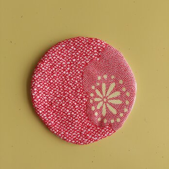 着物リメイク　刺し子のコースターの画像
