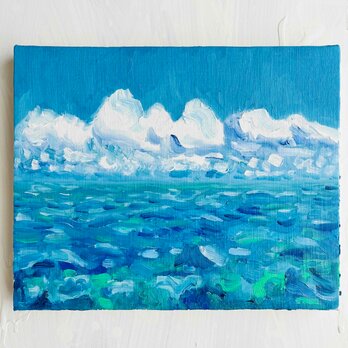 夕日が沈むとき】アクリル画 F3 風景画 絵画 原画 海の絵 - メルカリ