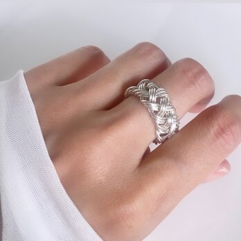 Braid  2way silver filled リング イヤーカフの画像
