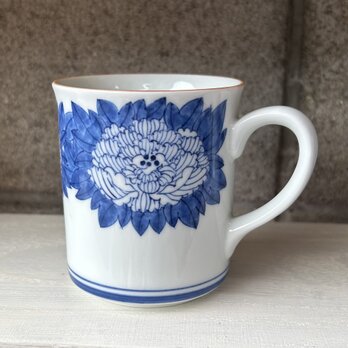 手描き 濃み牡丹太マグカップの画像