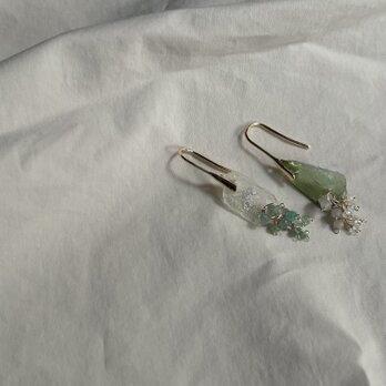 Roman glassのピアス　14kgfの画像