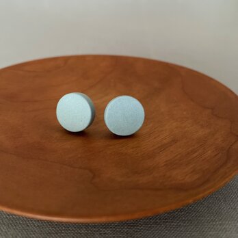 陶のピアス（まる/gray）の画像