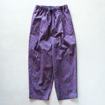 シュエシュエファブリック　ワイドテーパードパンツ Shweshwe Purpleの画像